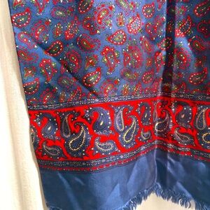 Vintage, Saks 5th Avenue, red and blue paisley scarf.  GORGEOUS!!